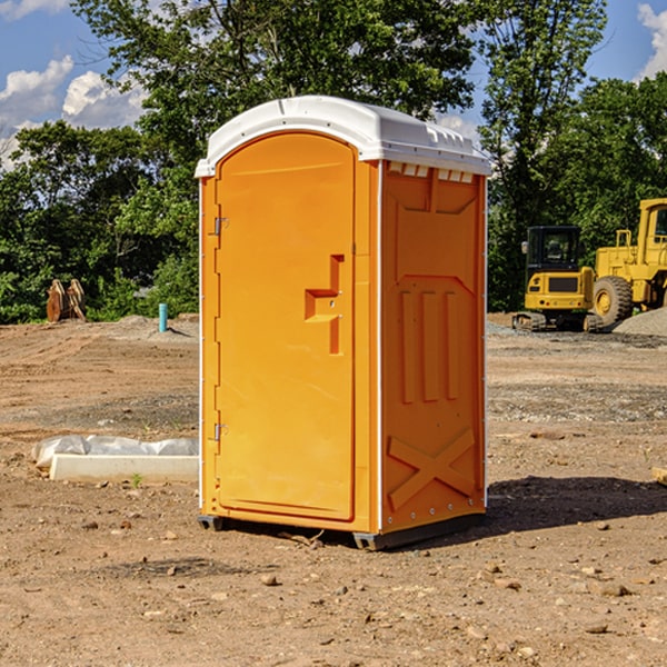 how often are the porta potties cleaned and serviced during a rental period in Bolivar